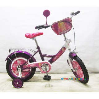 Велосипед Балеринка 14 " пурпурный-белый Baby Tilly T-21424